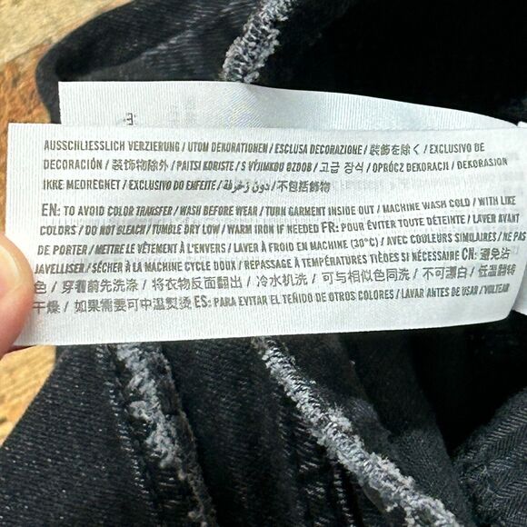 Abercrombie & Fitch Jeans Womens 8 Measures 32x27 Black Distressed Skinny - Picture 8 of 9